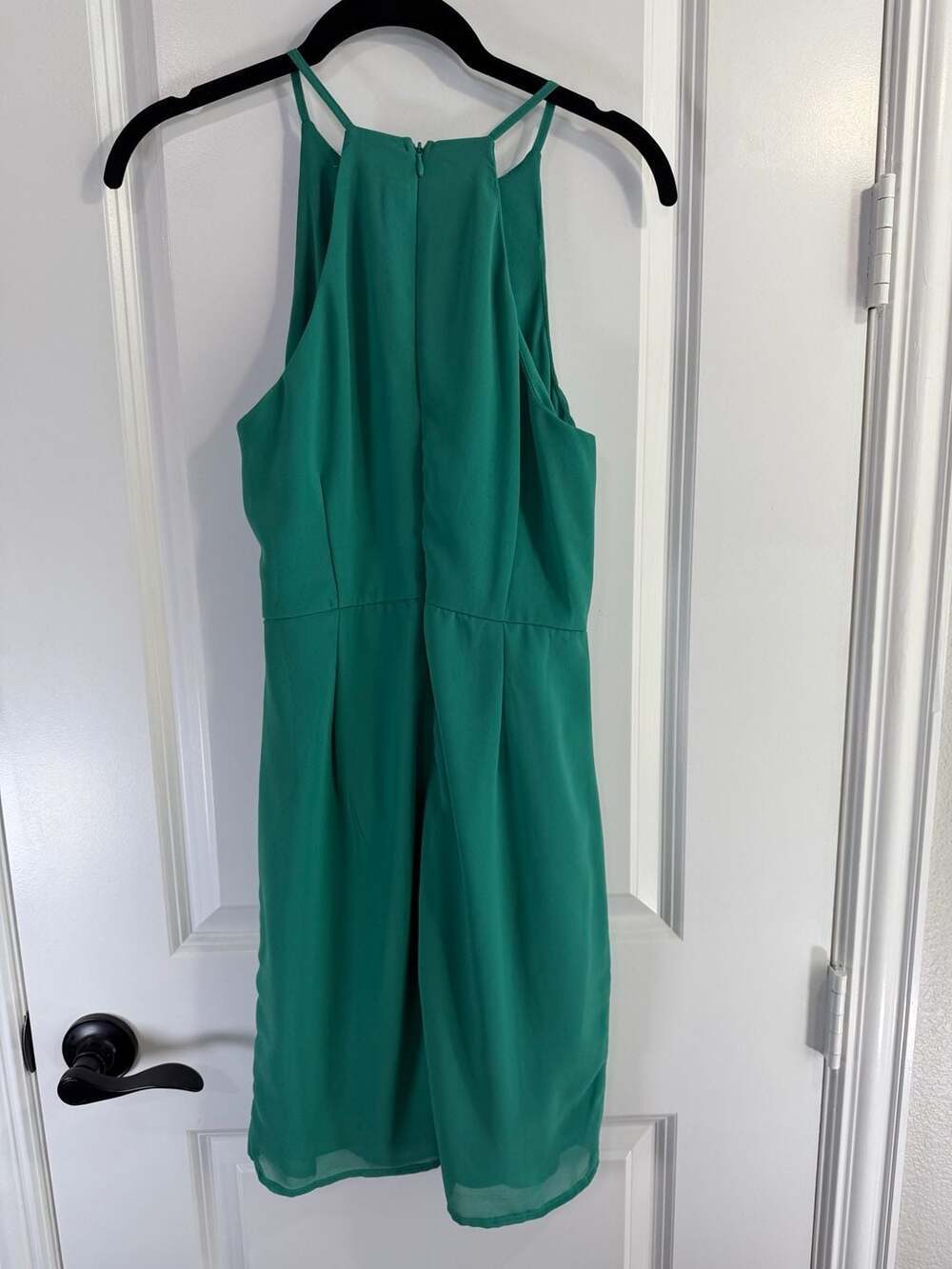 Lulus Best Wishes Teal Green Halter Sleeveless Sheath Mini Dress Size S - Picture 3 of 8